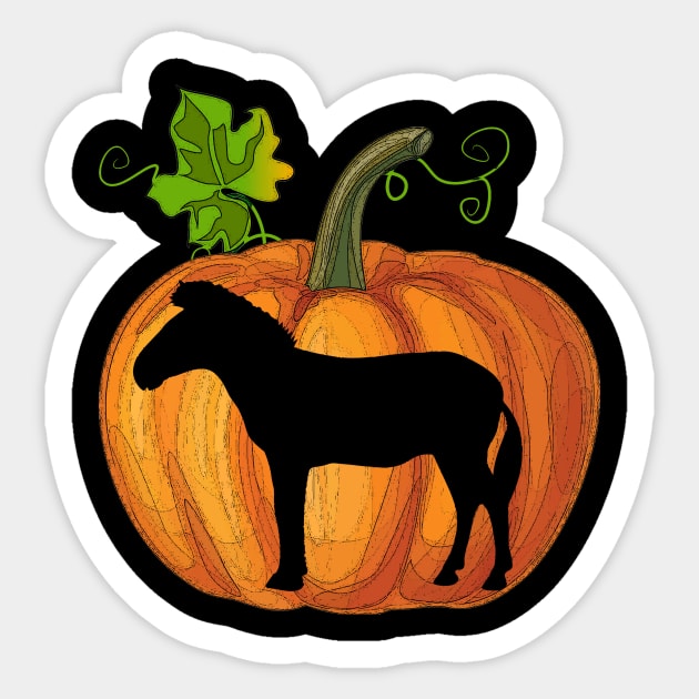 Zebra in pumpkin Sticker by Flavie Kertzmann